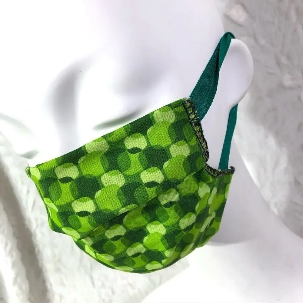 Green science face mask PPE protection cover shape